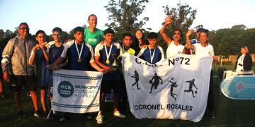 El Sub 16 de Fútbol PCD de Coronel Rosales de gran forma se quedó con la Medalla de Oro.