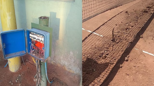 Robaron los cables de la instalación eléctrica de las canchas de tenis del Club Costa Sud