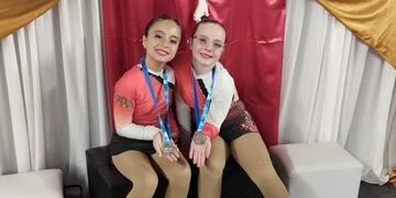 Delfina Morán e Isis Quiroga se ubicaron entre las primeras cinco patinadoras del país en sus respectivas categorías.
