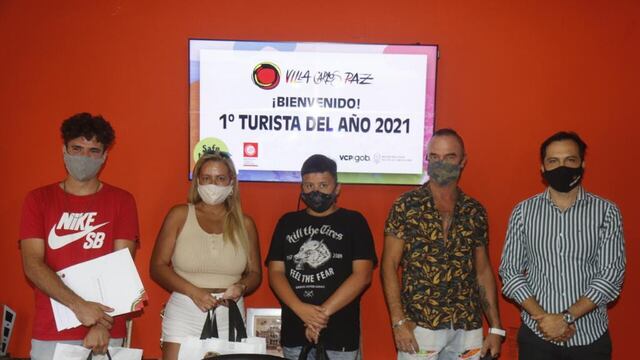 Primeros turistas en arribar a Carlos Paz este 2021.
