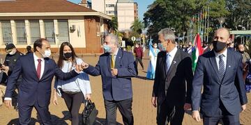 Por el 93° aniversario de la ciudad de Oberá, estuvo presente el Diputado provincial y ex gobernador de la provincia, Hugo Passalacqua.
