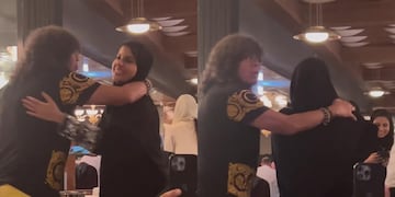 Mujeres qataríes le pidieron una foto a La Mona Jiménez.