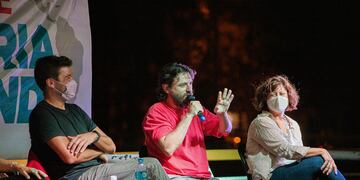 Acto de Juan Grabois y Juan Monteverde. (@CiudadFuturaOK)