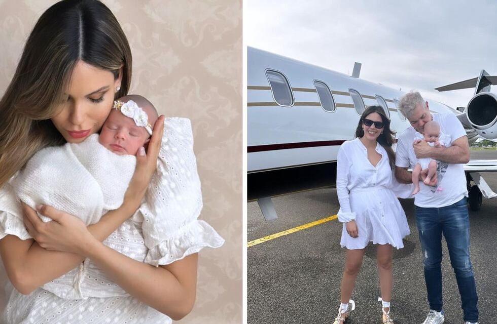 Así fue el primer viaje en avión de Sarah, la bebé de Barby Franco y Fernando Burlando