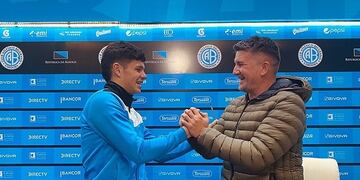 El Luifa y el blindaje al juvenil Zapelli. Una de las acciones de su gestión como presidente de Belgrano (Prensa Belgrano).