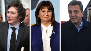 Milei, Bullrich, Massa; tres postulantes que sacaron más votos en la elección primaria. Foto: Los Andes.