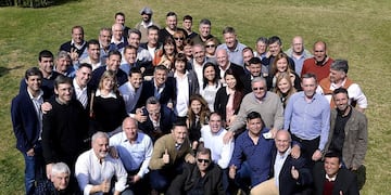 Patricia Bullrich reunida con intendentes y candidatos a intendentes.