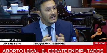Luis Petri -legislador por Mendoza - ley de Interrupción Voluntaria del Embarazo.