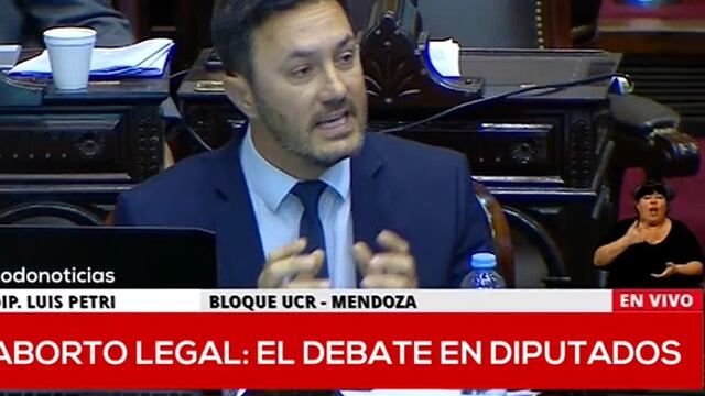Luis Petri -legislador por Mendoza - ley de Interrupción Voluntaria del Embarazo.