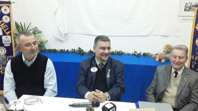 Hugo Barello, Carlos Schenone y Luis Del Zoppo, en el Club de Leones de Rafaela