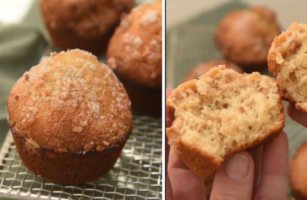 Crocantes y húmedos: receta de muffins de banana y nuez perfectos para la merienda