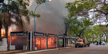Incendio en Concordia.