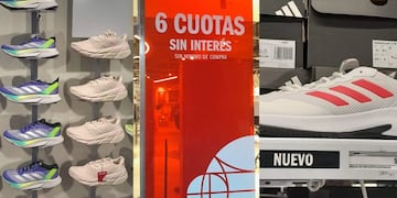 Las ofertas de zapatillas adidas en un importante centro comercial de Buenos Aires.