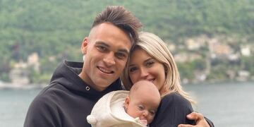Lautaro Martínez, Agustina Gandolfo y Nina Martínez