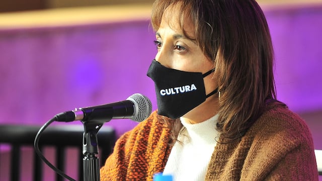 La jefa del Programa Cultura, Silvia Rapisarda, presentó este martes el lanzamiento de las nuevas convocatorias. Gentileza ANSL