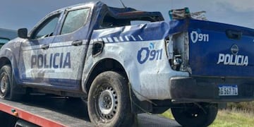 Cuatro policías resultaron heridos tras el vuelco de un patrullero en la ruta 17, cerca de Obispo Trejo. (La Radio de Totoral)