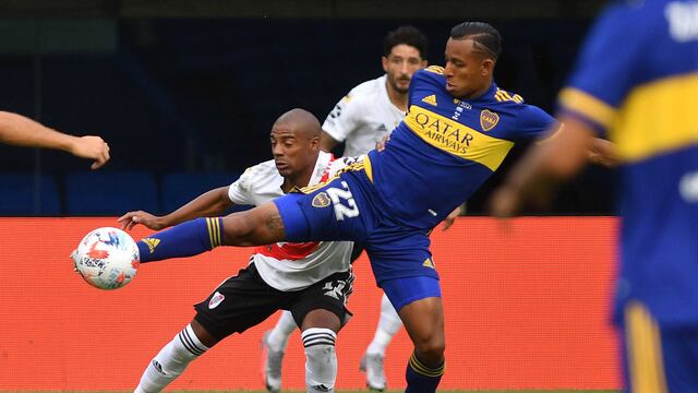 Telam, Ciudad de Buenos Aires, 14 de marzo de 2021: Escena del encuentro entre Boca Juniors y River Plate en La Bombonera, por el superclásico del fútbol argentino correspondiente a la quinta jornada de la Copa de la Liga Profesional de Fútbol .
Foto: Alfredo Luna/cf/Telam