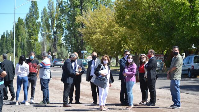 El tribunal y las partes recorrieron el barrio El Sosneado donde violaron, torturaron y arrojaron el cuerpo de Paula Toledo en 2003.