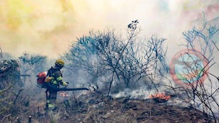 El incendio forestal en Guasapampa logró ser contenido, tras arduo trabajo de los bomberos.
