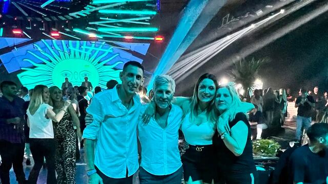 La fiesta de Lionel Messi tuvo a Di María y Paredes como invitados.