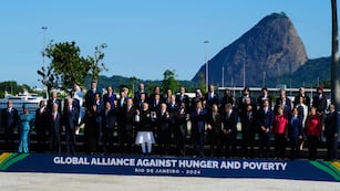 G20. La foto de la Cumbre contra el Hambre y la Pobreza, sin Biden, Meloni y Trudeau. (Gobierno)