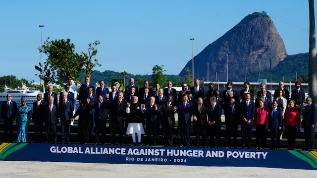 G20. La foto de la Cumbre contra el Hambre y la Pobreza, sin Biden, Meloni y Trudeau. (Gobierno)