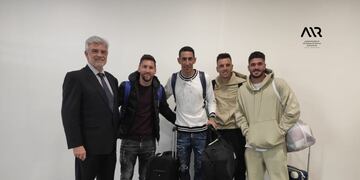 Messi, Di María, Lo Celso y De Pual llegaron a Rosario.