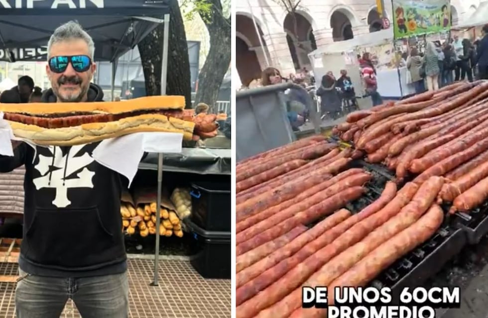 No te lo podés perder: dónde venden un choripán de 60 cm. a $15.000