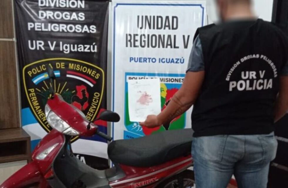 Iguazú: incautaron marihuana del baúl de una motocicleta