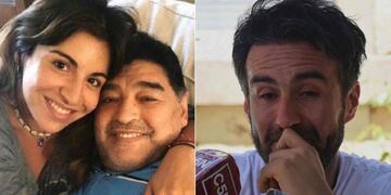 Gianinna con Diego, y Leopoldo Luque, el médico que atendió a su papá en su última etapa.