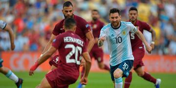 Lionel Messi, con saldo positivo y buena llegada al gol ante Venezuela.