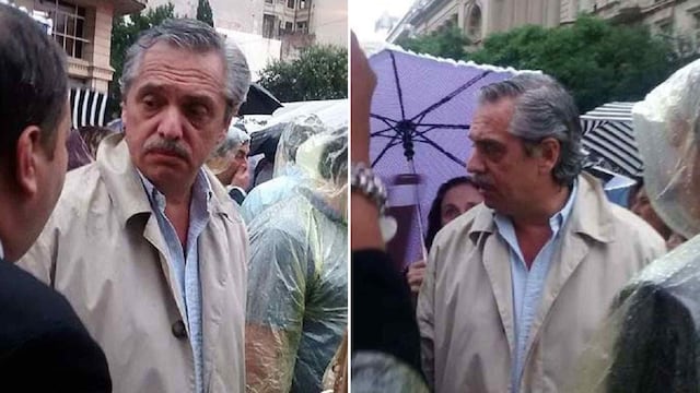 Alberto Fernández, en la marcha por Alberto Nisman el 18 de febrero de 2015.