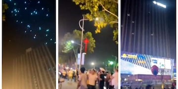 Unos 200 drones cayeron sobre miles de espectadores. Twitter @TNTecno