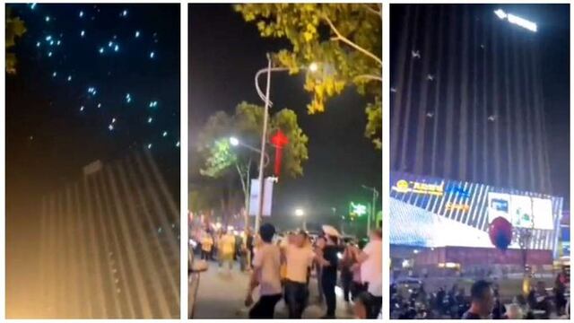 Unos 200 drones cayeron sobre miles de espectadores. Twitter @TNTecno
