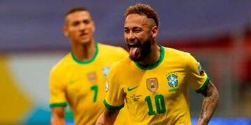 Neymar Jr. con la camiseta de Brasil (Archivo)