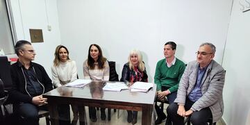 El Senador Alcides Calvo en el recambio de las autoridades del Hospital "Almicar Gorosito" de Sunchales