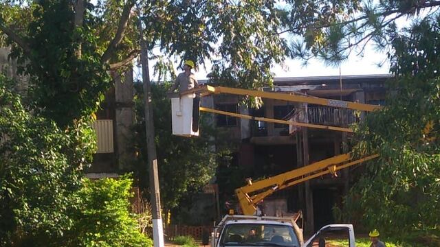 Realizan mejoramiento de luminarias en Eldorado.