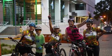 Bicicleteada nocturna en Rafaela