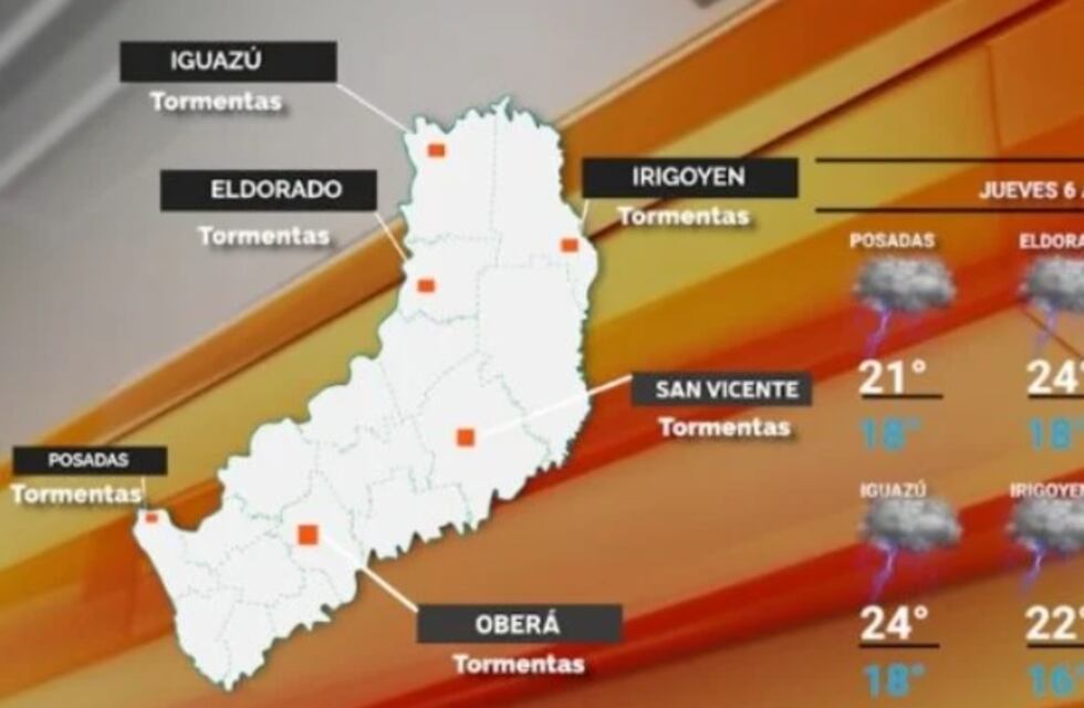 Jueves Santo con lluvias y algunas tormentas en Misiones