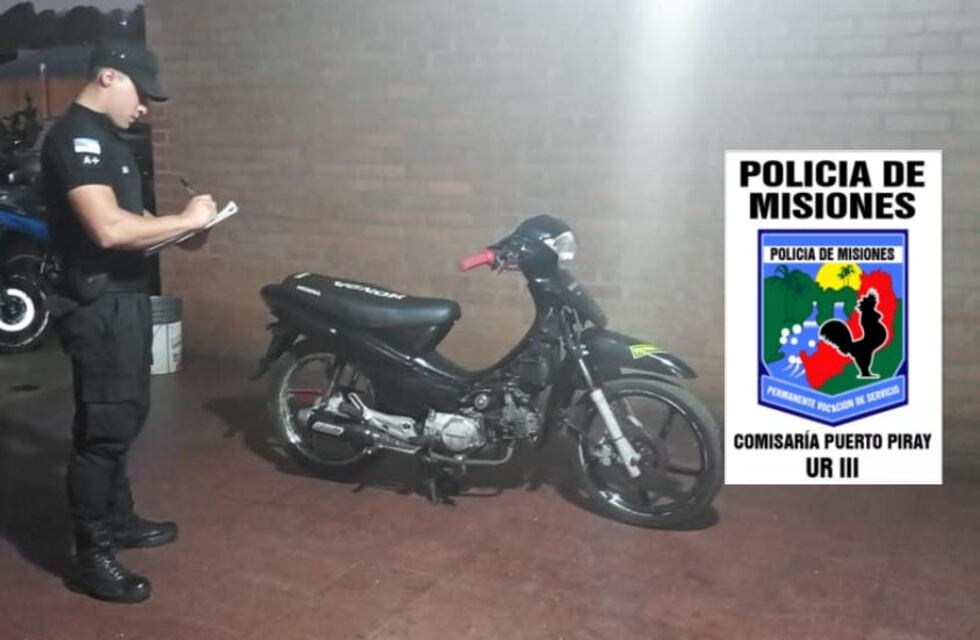 Puerto Piray: recuperan una motocicleta que había sido robada