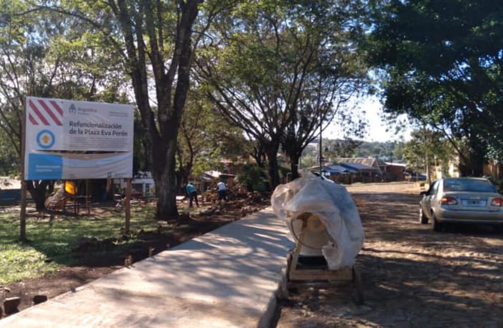Iguazú: continúan la puesta en valor de espacios verdes en distintos barrios
