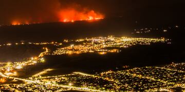 Impactantes tomas aéreas de los incendios en el piedemonte. Foto: Gentileza Micarellis