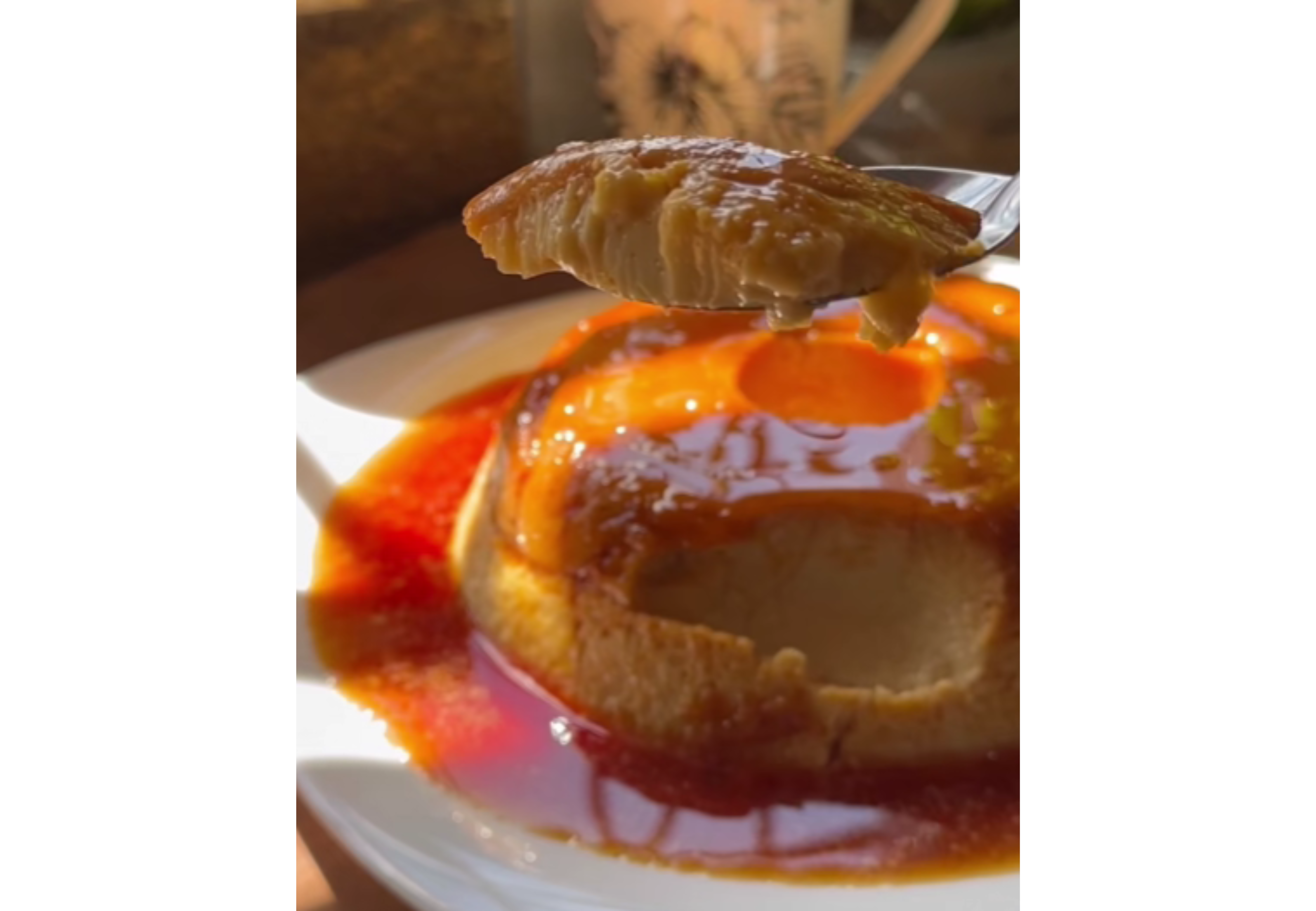 Así queda el flan con esta receta.