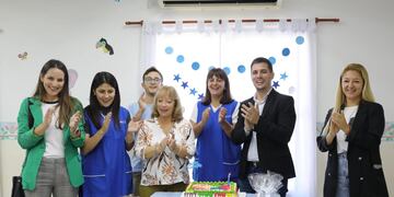 El intendente Leonardo Viotti visitó el Jardín Municipal nro. 3, sede Los Nogales.