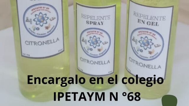 Repelente a base de citronella elaborado por el Ipetaym 68 de Arroyito