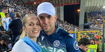 Evelyn vive con su novio Andrés en Italia desde el 2019 y tejió una linda relación con el exjugador del Udinese, Nahuel Molina.