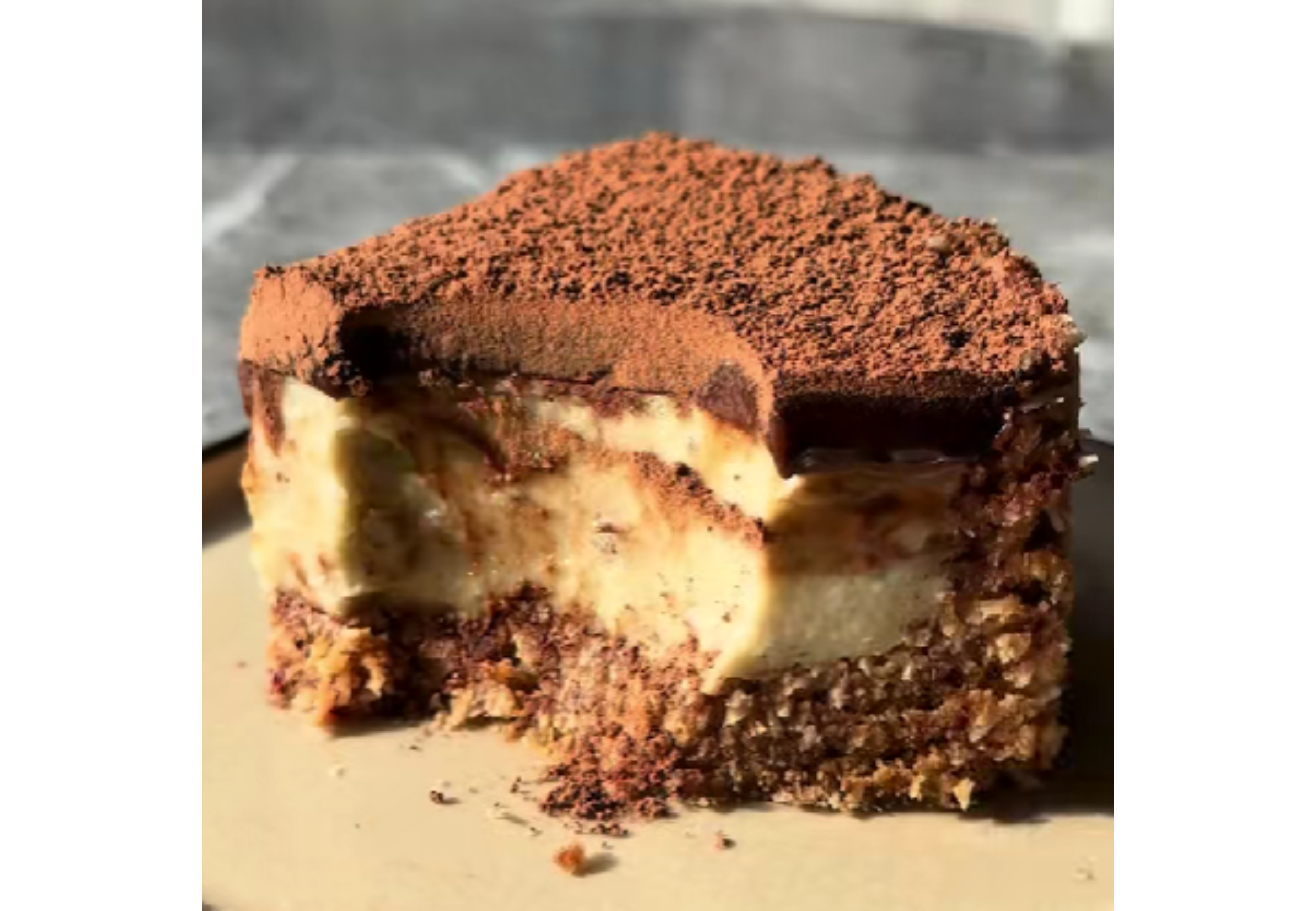 Así de cremosa queda la tarta banoffe.