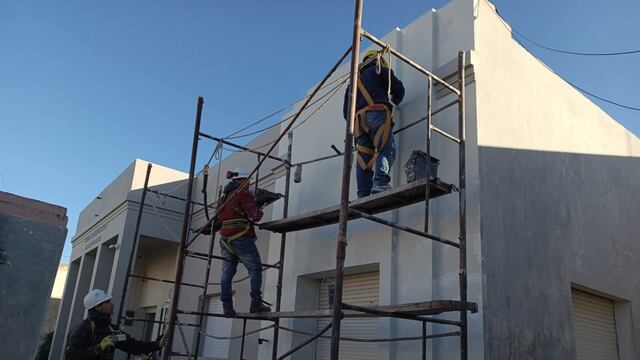Obras en el Hogar del Anciano.