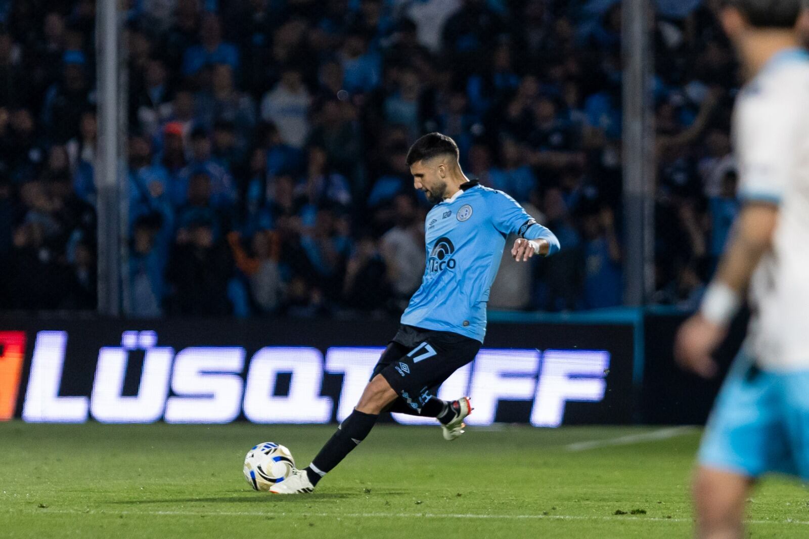 Lisandro López llegó a Belgrano en condición de jugador libre y tiene contrato hasta el 21 de diciembre de 2026. (Prensa Belgrano)