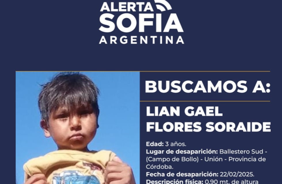 Las 4 hipótesis sobre lo que ocurrió con Lian, el nene de 3 años desaparecido en Córdoba